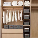 KIT 2/4/6/8 Cesto Organizador de Guarda Roupas Reforçado Caixa para Armazenar Multiuso Rígido