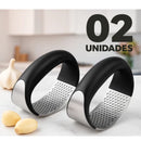 Kit 1 A 2 Espremedores de Alho Manual Inox Amassador