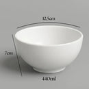 Kit de 6 Cumbucas Tigelas Porcelana Branca Para Sopas Caldos Sobremesas 440ml