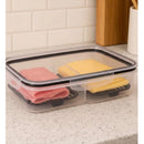 Porta Frios Duplo Preto para Presunto e Queijo Com Fundo Removível Para Conservar e Organizar a Geladeira Hermetico